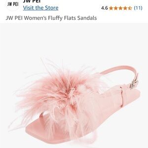 New PW PEI Women's Fluffy Flats Sandals Size 7.5